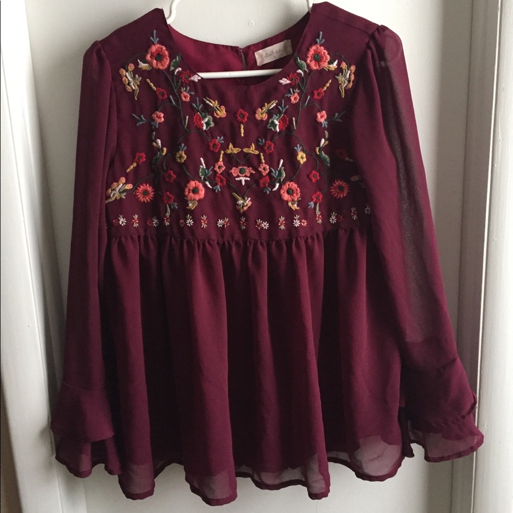 Altar’d State | Bell Sleeve Embroidered Blouse